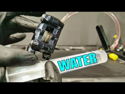 Easy Way To Remove Pistons From Hydraulic Brake Caliper On Bicycle.