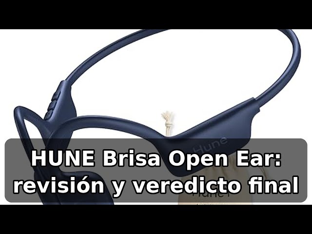 Vídeo relacionado con HUNE Brisa Ace Auriculares Conducción por Aire, Bluetooth 5.3, Oído Abierto, IPX4, 17h de Autonomía, Carga Rápida, Plástico Reciclado