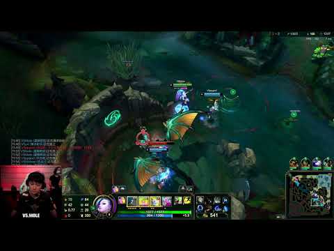 [Mole Seraphine POV vs knight Orianna] LPL Spring 2021 - V5 vs TOP Esports - Game 2