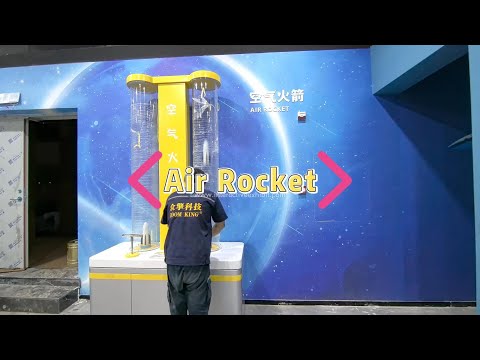 Air Rocket Interactive Science Exhibit - Newton's Third Law Demo,  Compressed Air Propulsion Model