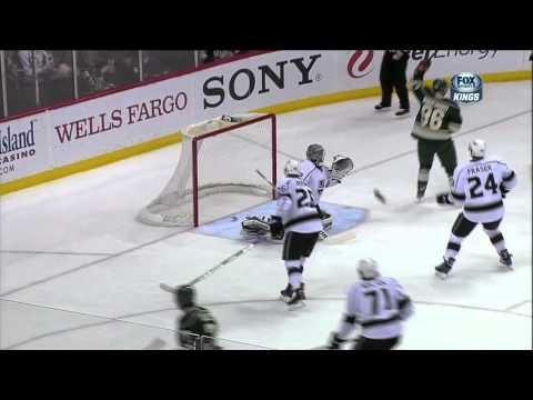Matt Cullen snipe goal 1-1 Mar 30 2013 LA Kings vs Minnesota Wild NHL Hockey