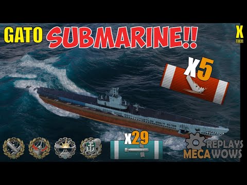 SUBMARINE Gato 5 Kills & 311k Damage | World of Warships Gameplay