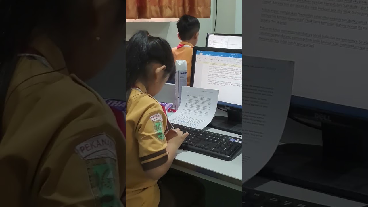 Semangat pagi anak-anak untuk belajar komputer 😇👍