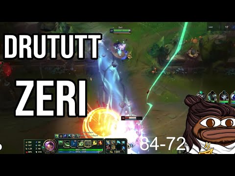 DRUTUTT SMURFING ON ZERI - NEW CHAMP FULL GAME VOD