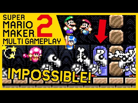 Super Mario Maker 2 Multiplayer This Dry Bones Level is TOO MUCH!