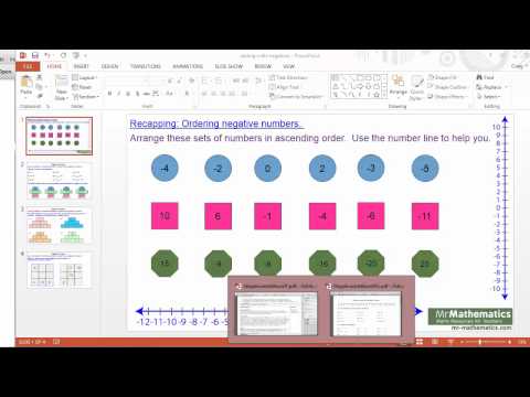 Maths ROTW 82 - Lesson: Negative Numbers