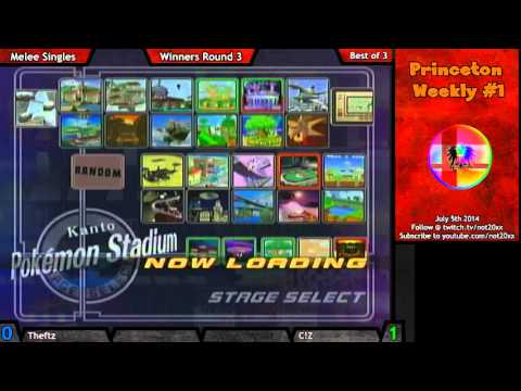 Princeton Weekly #1 - C!Z (Marth) vs Theftz (Samus) SSBM Winners Round 3