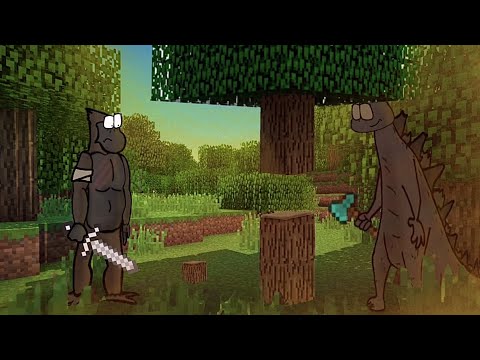 GODZILLA and MONKEY in MINECRAFT!