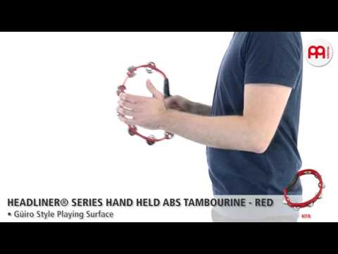 Meinl Percussion HTR Headliner Series Hand Held ABS Tambourine - 1 Row, Red (VIDEO) image 2