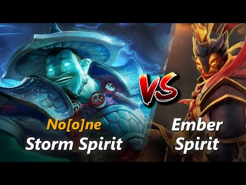 How to Storm Spirit mid vs Ember Spirit (feat. No[o]ne) | First 10 minutes
