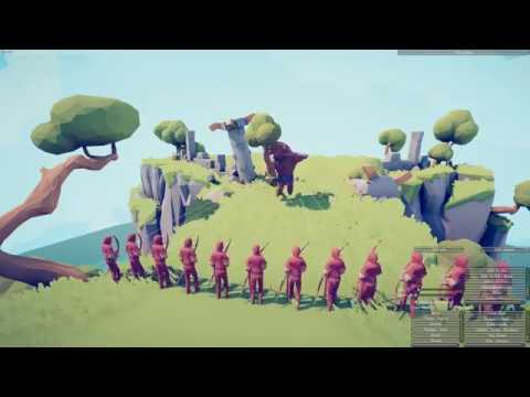 TABS | Giant Spinning Minotaur With Tree VS Archers