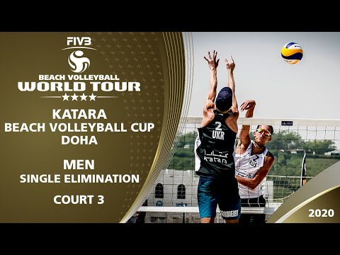 Single Elimination - Court 3 | Full Day | 4* Doha (QAT) - 2020 FIVB Beach Volleyball World Tour