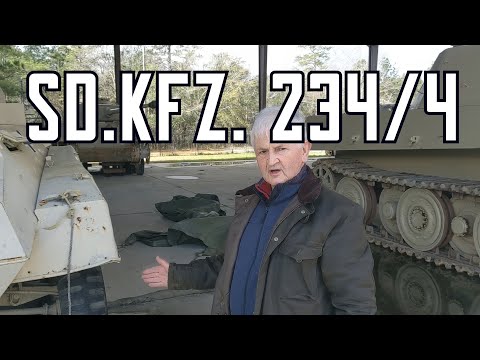 Hilary Doyle Shows the Sdkfz 234/4 German Armored Reconnaissance car at NACC Ft. Benning