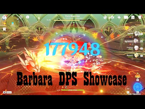 GENSHIN IMPACT - BARBARA DPS SHOWCASE (Without Food Buffs)