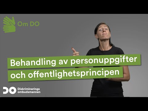 Behandling av personuppgifter och offentlighetsprincipen