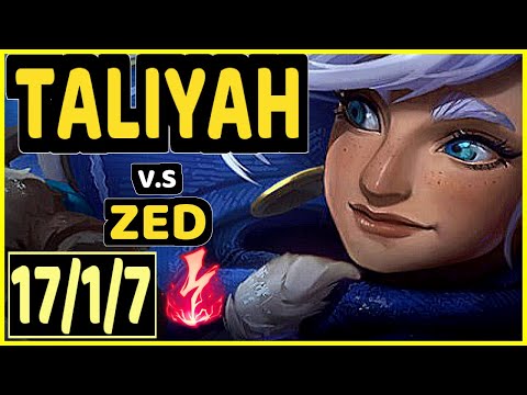 SERTUSS (TALIYAH) vs ZED - 17/1/7 KDA MID CHALLENGER GAMEPLAY - EUW