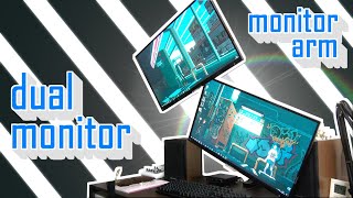 【自作PC】あの人から頂いたモニター！？僕だってデュアルモニターにしたい！【デュアルモニター】