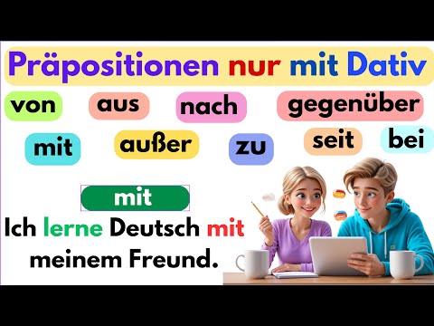 📘 Präpositionen mit Dativ lernen – visuell, klar & einfach ✨ | 🇩🇪 Deutsch lernen für Anfänger 🧠