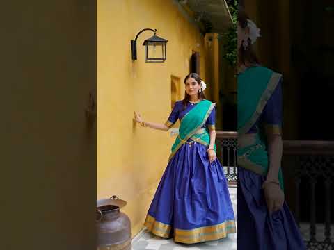 Royal Blue Elegant Poly Cotton Zari Weaving Stitched Lehenga Choli with Georgette Lace-Border Dupatta Premium Festive & Wedding Wear