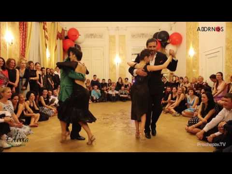  Veronica Palacios,    Noelia Barsi,    Omar Quiroga,    and  Sebastian Arce  are  dancing  to  the  tango  "  Noches De Colon  "  by  Ricardo Tanturi  in  2016