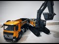 Wltoys 14600 Kamyon VS Huina 1592 Ekskavatör | Truck VS Excavator