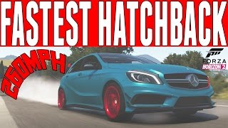 Forza Horizon 2 Fastest Hatchback : Mercedes-Benz A 45 AMG (260mph)