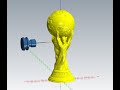 Machining FIFA World Cup Trophy In CNC Mastercam Mill Multi Axis