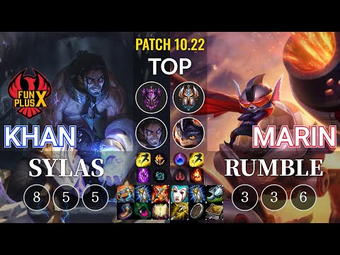 FPX Khan Sylas vs MaRin Rumble Top - KR Patch 10.22