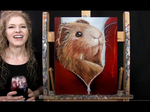Learn How to Paint GOTTA GET A GUINEA with Acrylic - Paint and Sip at Home - Step by Step Tutorial