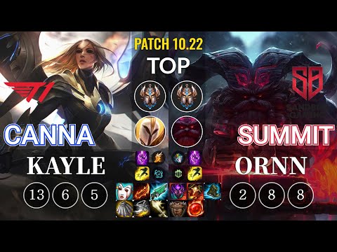 T1 Canna Kayle vs SB Summit Ornn Top - KR Patch 10.22