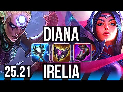 DIANA vs IRELIA (MID) | Rank 2 Diana | TR Challenger | 25.21