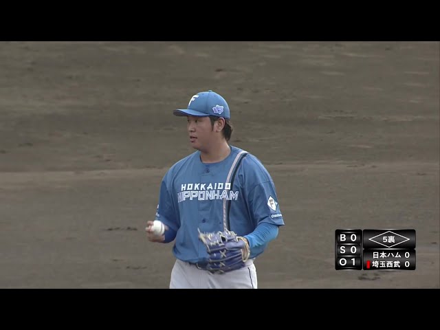 【ファーム】復帰登板のファイターズ・古林睿煬 ランナーを出すも1イニングを無失点に抑える!! 2025年9月10日 埼玉西武ライオンズ 対 北海道日本ハムファイターズ