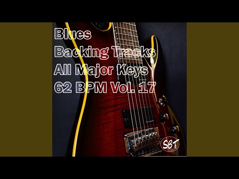 Blues Guitar Backing Track A Major 62 BPM