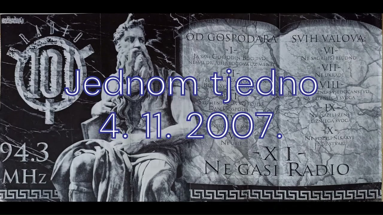 Jednom tjedno - 4. 11. 2007. #radio101 #zagreb