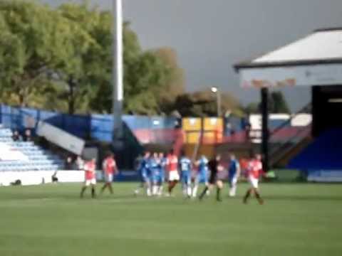 Stockport County's winning penalty against Kidderminster Harriers
