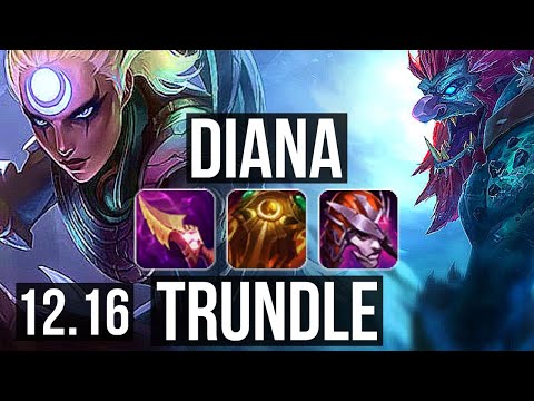 DIANA vs TRUNDLE (JNG) | 9/1/3, 1.4M mastery, Legendary, 300+ games | EUW Master | 12.16
