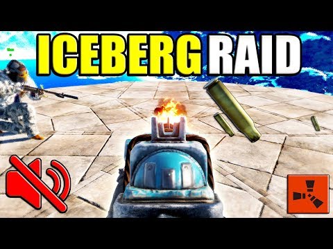 Rust ICEBERG SILENT RAID - *NEW* Electric TURRET TRAP base? - PvP Raiding RICH Clan (Rust Raids PvP)