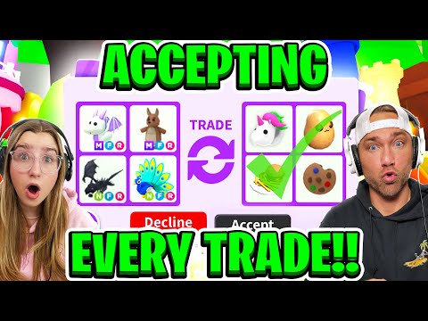 Accepting EVERY TRADE In Adopt Me! *OMG* Roblox