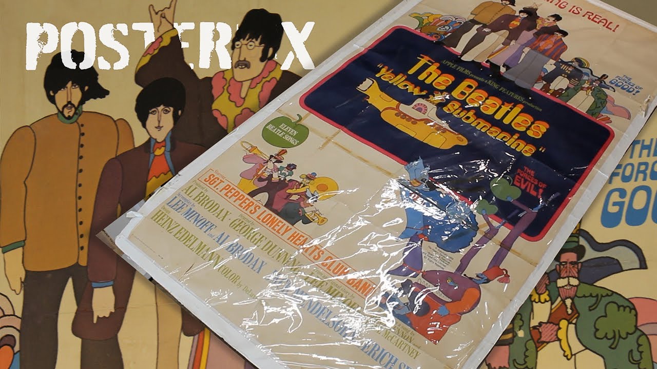 RESTORING Beatles YELLOW Submarine 1968 3-sheet POSTER FIX - Heinz Edlemann