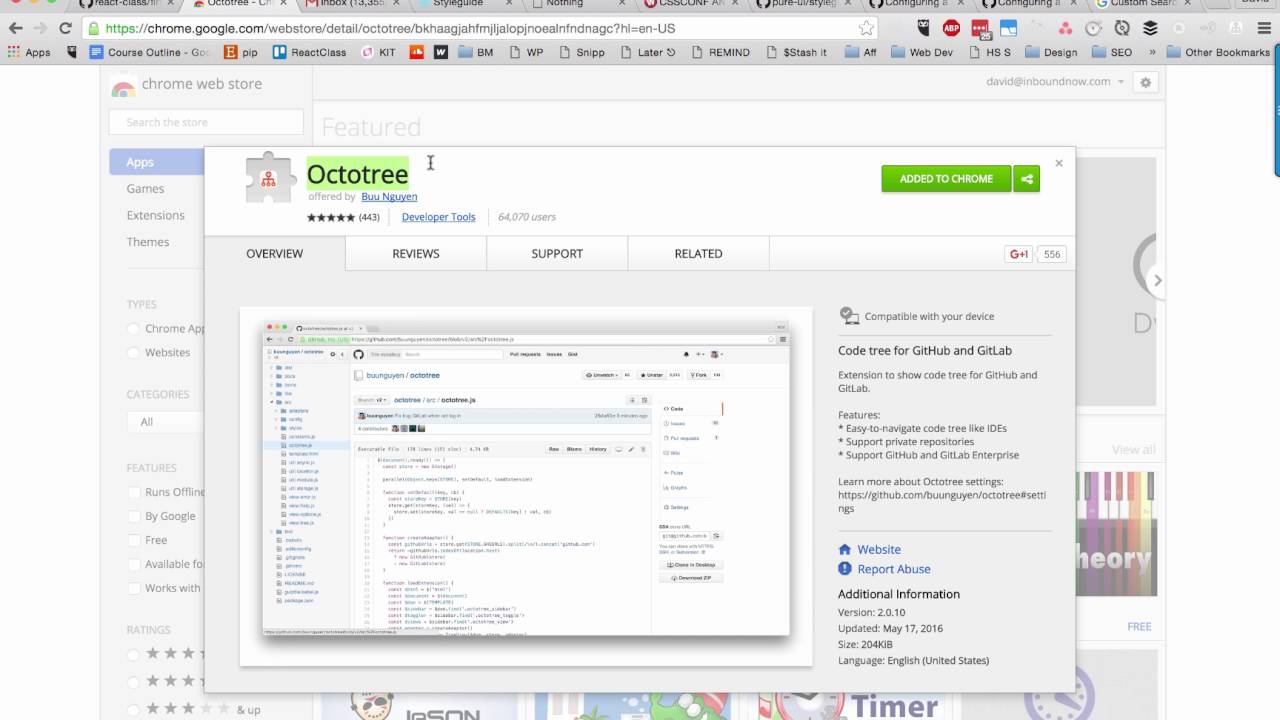 Traverse Github Like a Boss with Octotree