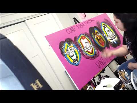 Time Lapse - Acrylic Painting - COMING TOGETHER/ UNITY ❤️
