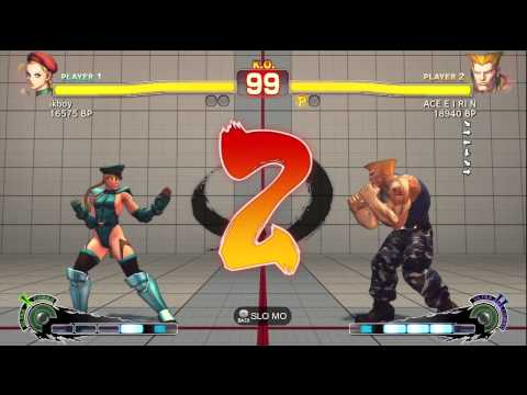 ACE・EIRIN [Guile] vs ikboy [Cammy] SSF4 Japanese Online Ranked Matches - TRUE-HD