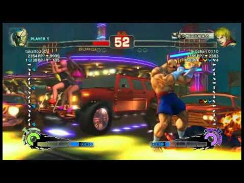 【スパ４】takatto360[サガット] vs JIROchan 0110[ケン]