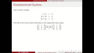 Overdetermined Systems