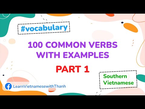 100 common Vietnamese verbs with examples - part 1 | Southern Vietnamese