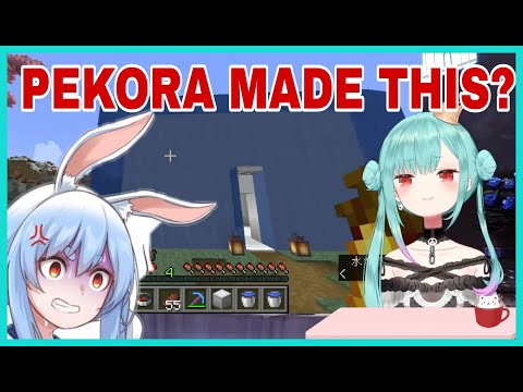 Hololive Cut - Rushia Refuse To Believe Pekora Made Tofu House | Minecraft [Hololive/Eng Sub]
