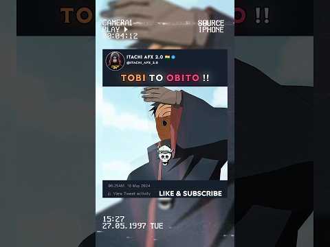 TOBI TO OBITO 🤯🥶 #naruto #viralshort