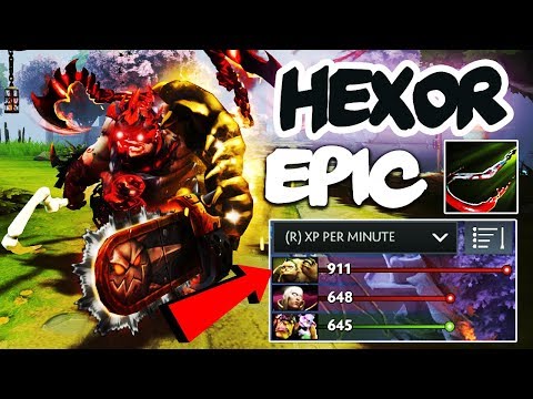 hexOr Pudge CRAZY EPIC Gameplay 911 XPM Record Immortal Rank Dota 2 Arcana Gameplay