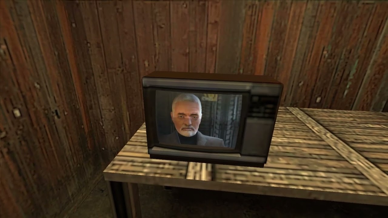 That Half Life 2 scene about Breen's broadcast on TV...