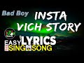 Instaa Vich Stroy Lyrics Bad Boy